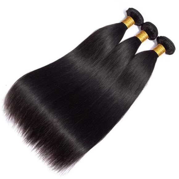 10A Brazilian Straight Human Hair Bundles 18 20 22 Inch 100% Unprocessed Virgin main image 5